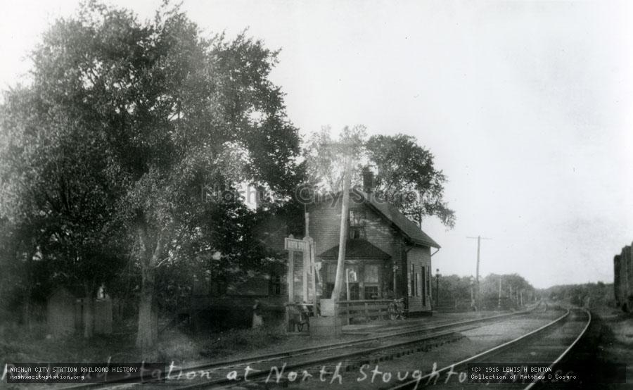 Postcard: Railroad Station at North Stoughton, Massachusetts